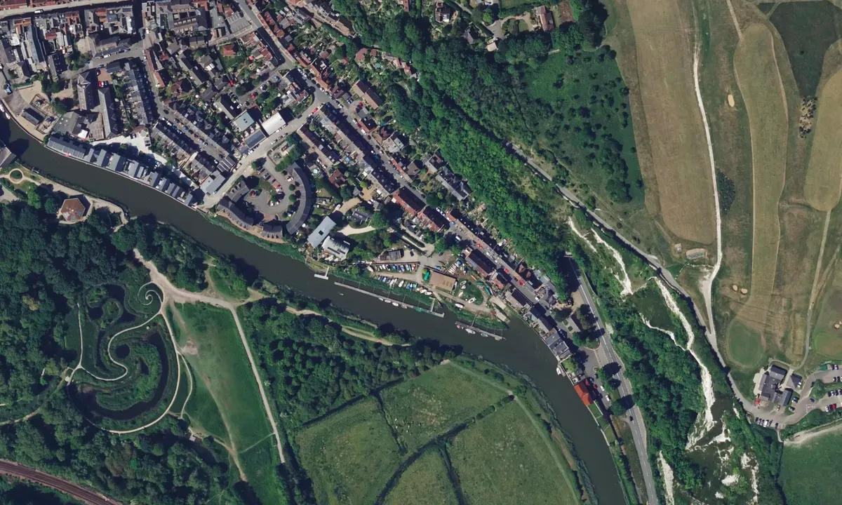Satelite image of Lewes Rowing Club