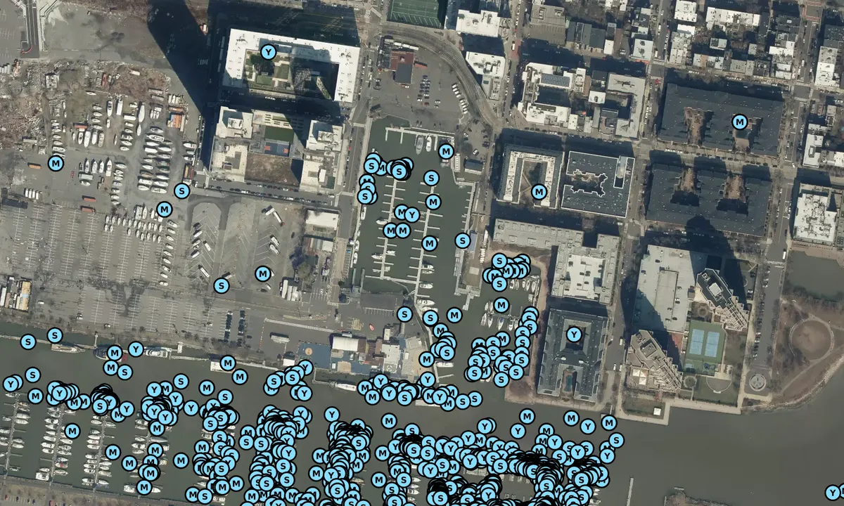 Satelite image of Liberty Harbor Marina