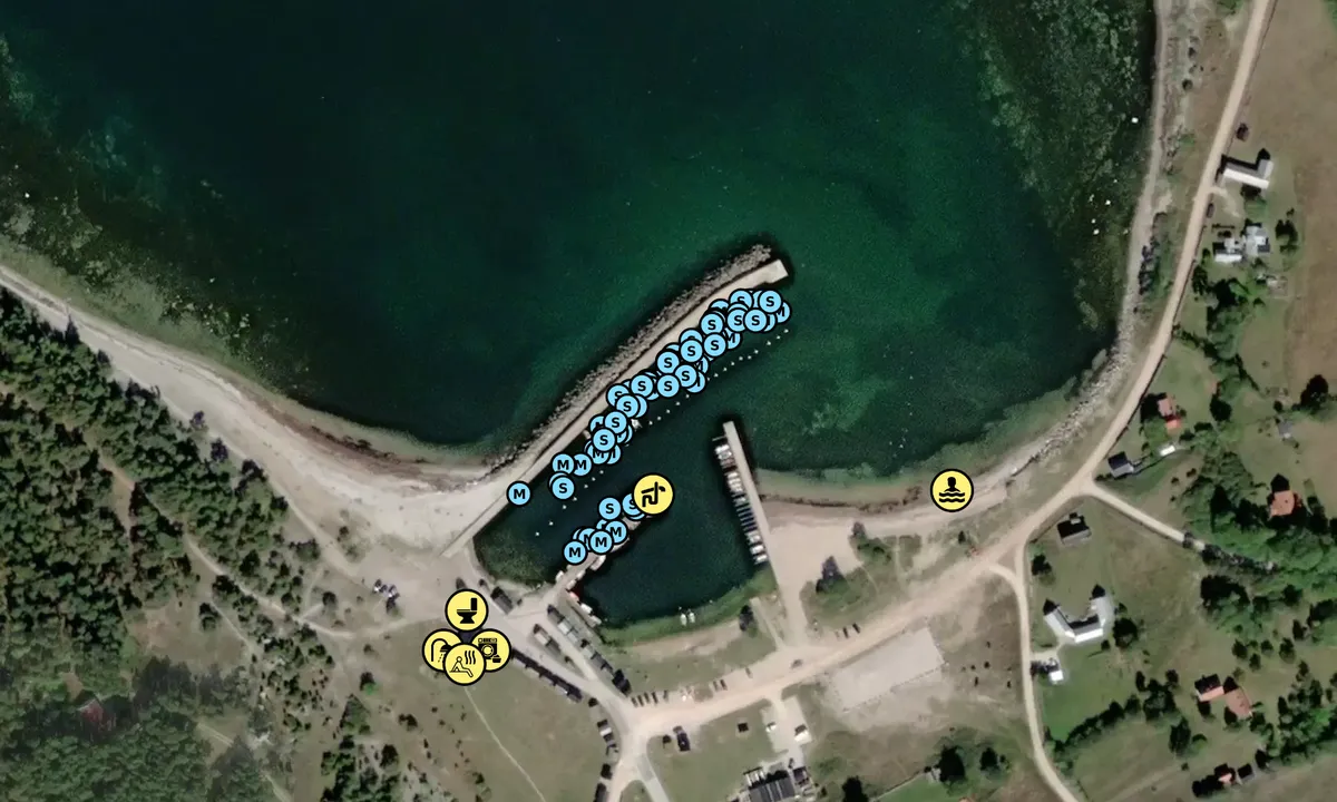 Satelite image of Lickershamn Gästhamn