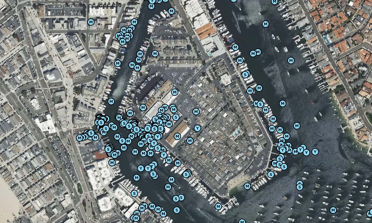 Satelite image of Lido Yacht Anchorage
