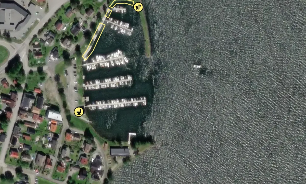 Satelite image of Lillehammer Båthavn