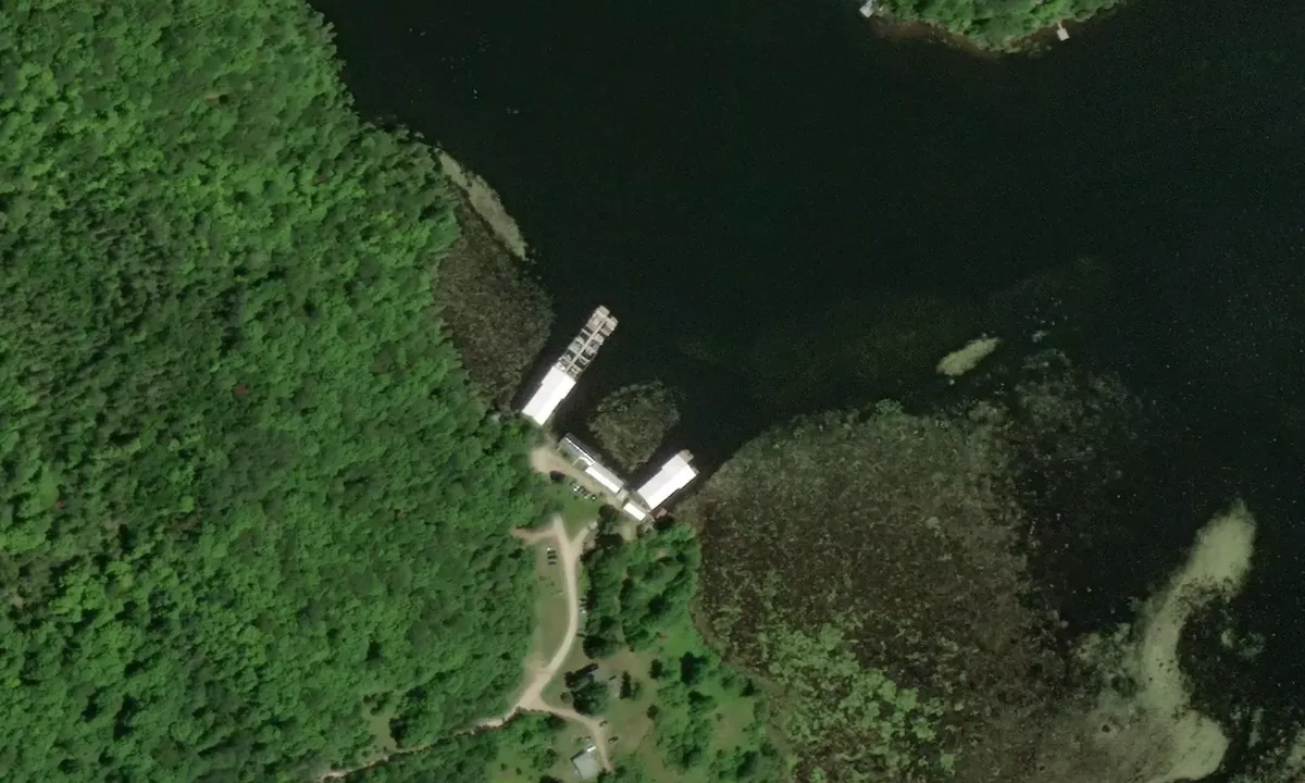 Satelite image of Limerick Lake Lodge and Marina
