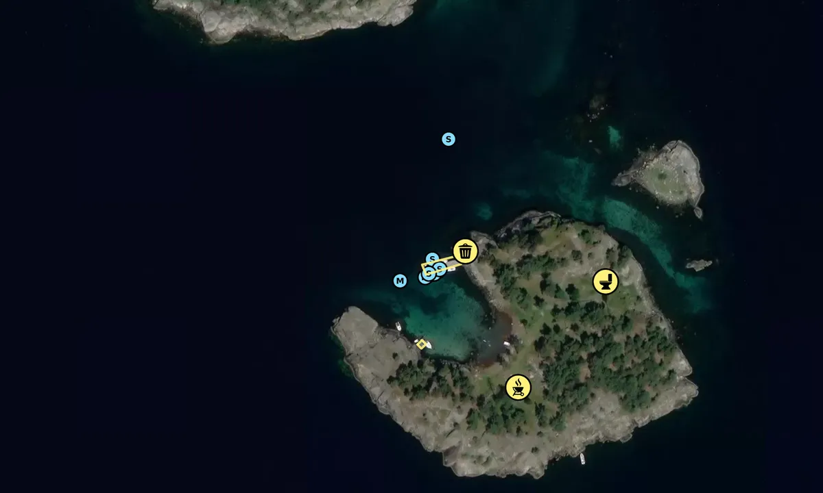 Satelite image of Litle Teistholmen