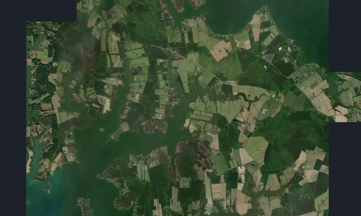 Flyfoto av Little Choptank River End