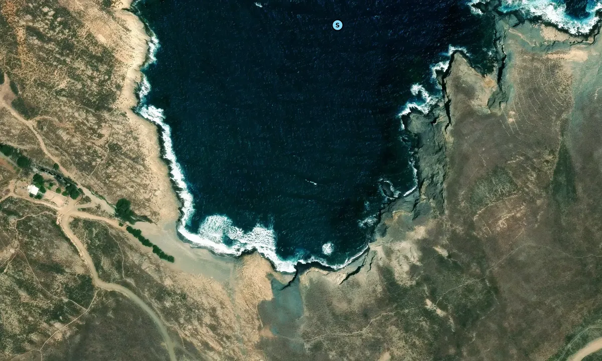 Satelite image of Livada beach