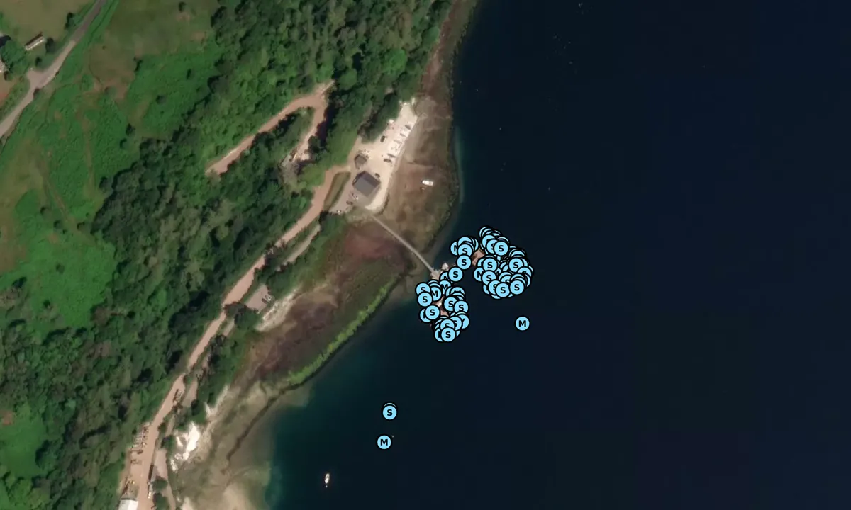 Satelite image of Lochaline Harbour