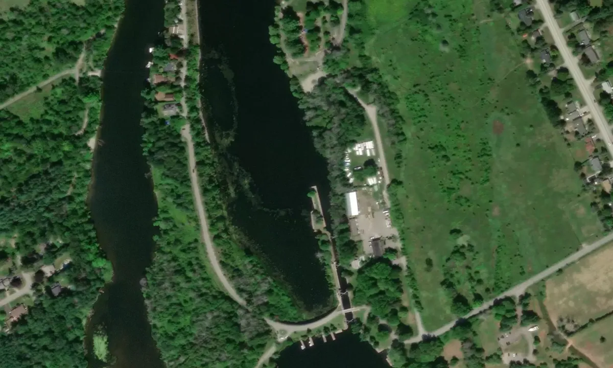 Flyfoto av Lock 14 Lower Lock Wall