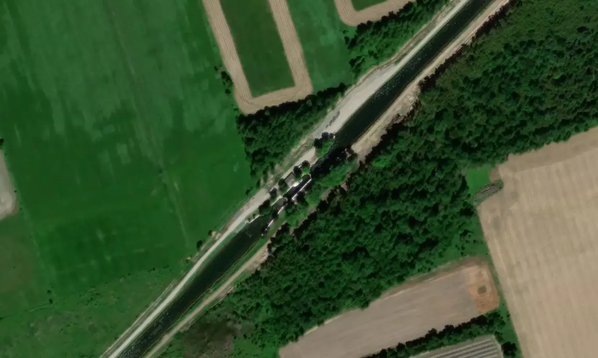 Satelite image of Lock 40, Thorah, Parks Canada
