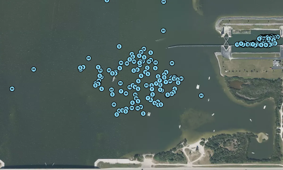 Satelite image of Lock at Cape Canaveral - West End