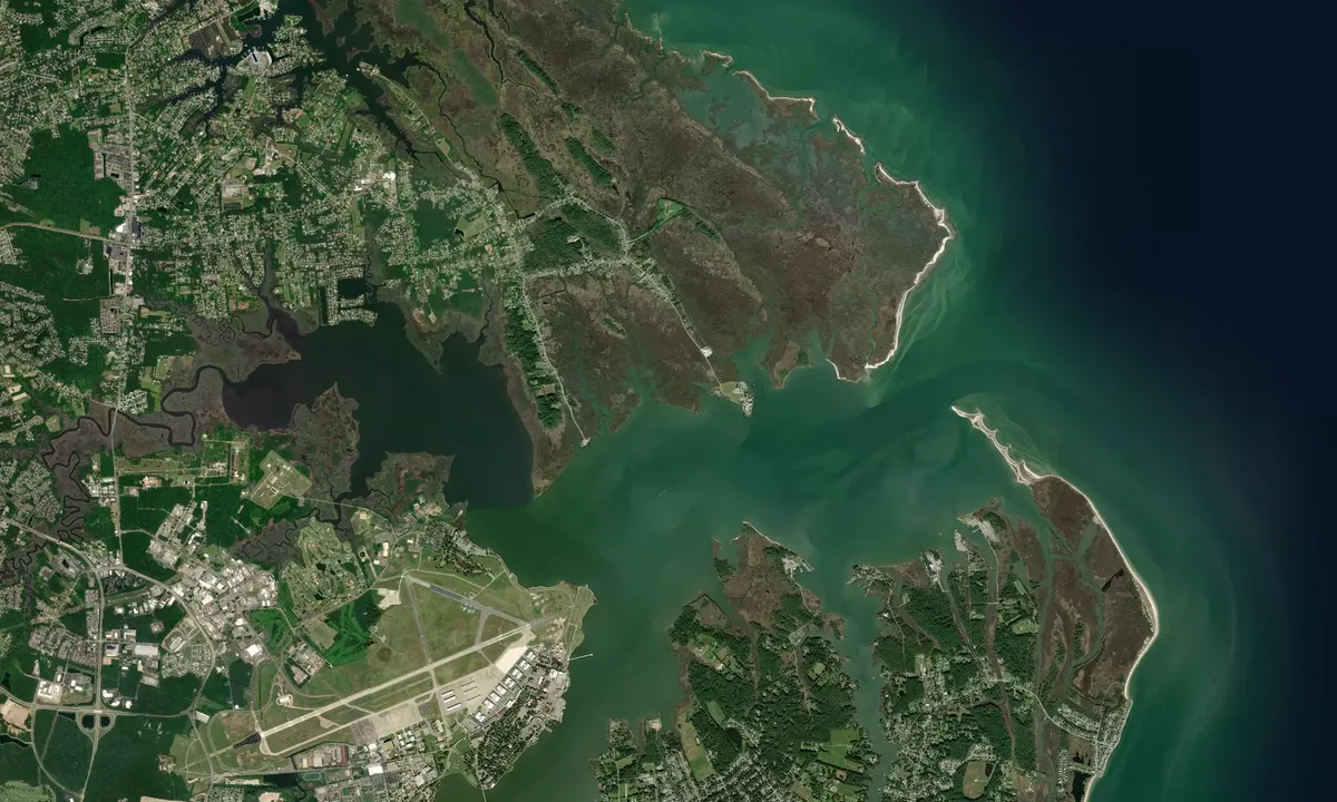 Flyfoto av Long Creek - Poquoson