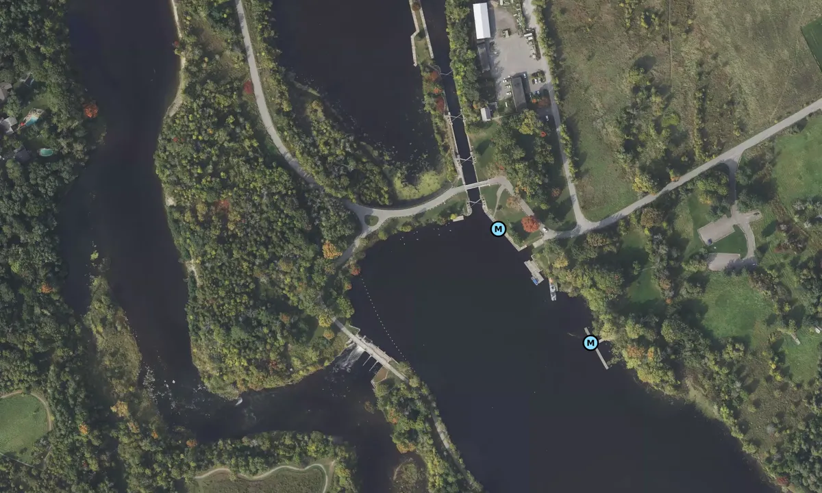 Satelite image of Long Island Upper Lock Wall