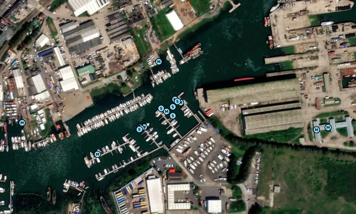 Satelite image of Lowestoft Beacon Marina