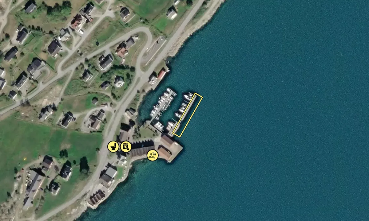 Satelite image of Luster Fjordhytter Gjestehavn
