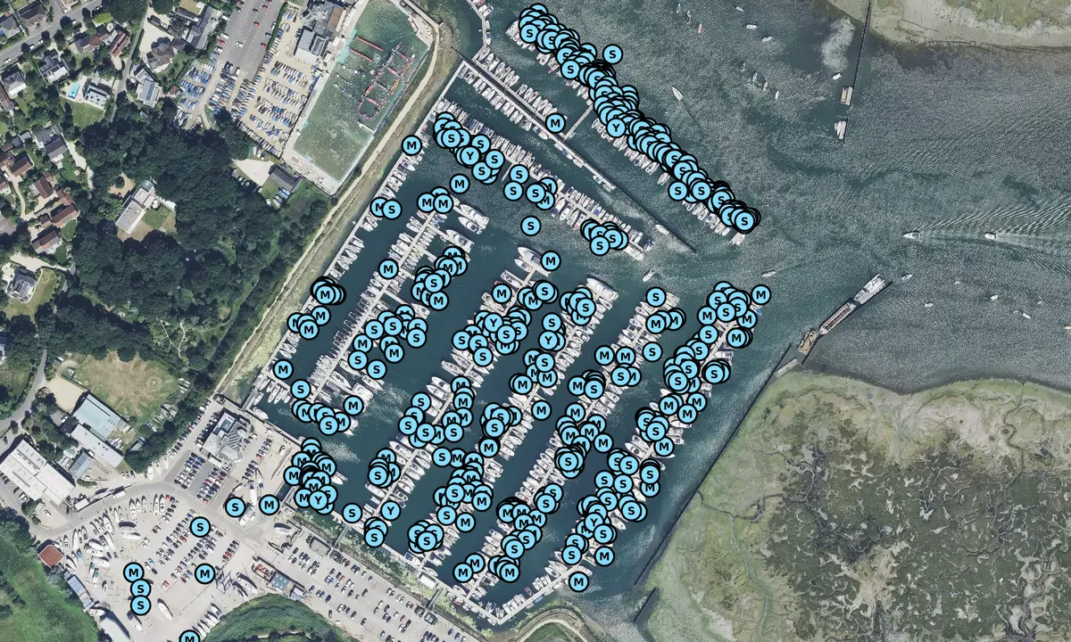 Satelite image of Lymington Yacht Haven - Hampshire