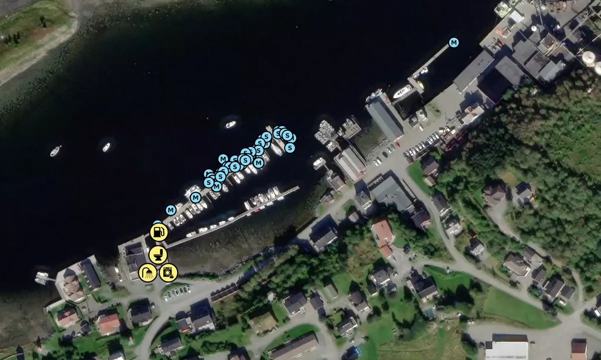 Satelite image of Lysøysund Båtklubb