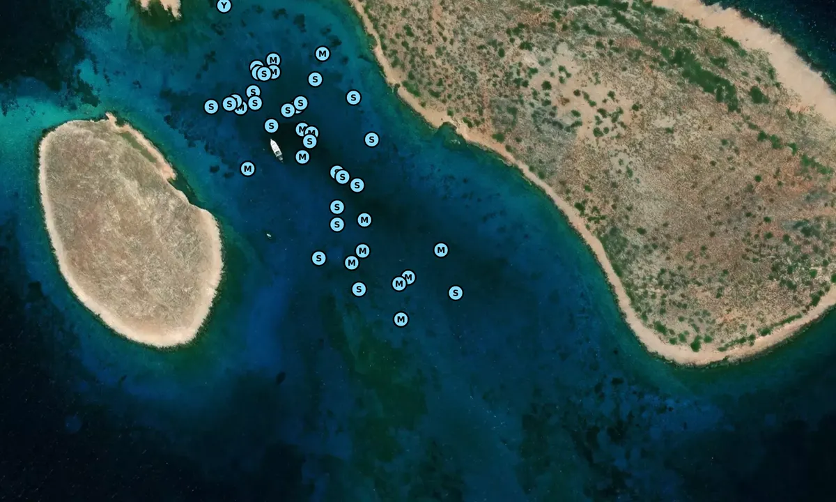 Satelite image of Makronisi South