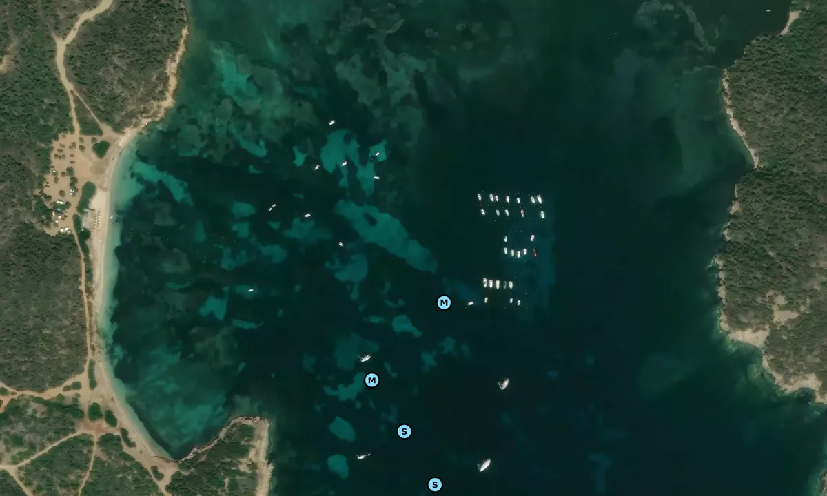 Satelite image of Malfatano Beach