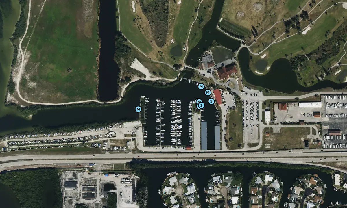 Satelite image of Manatee Cove Marina, MWR