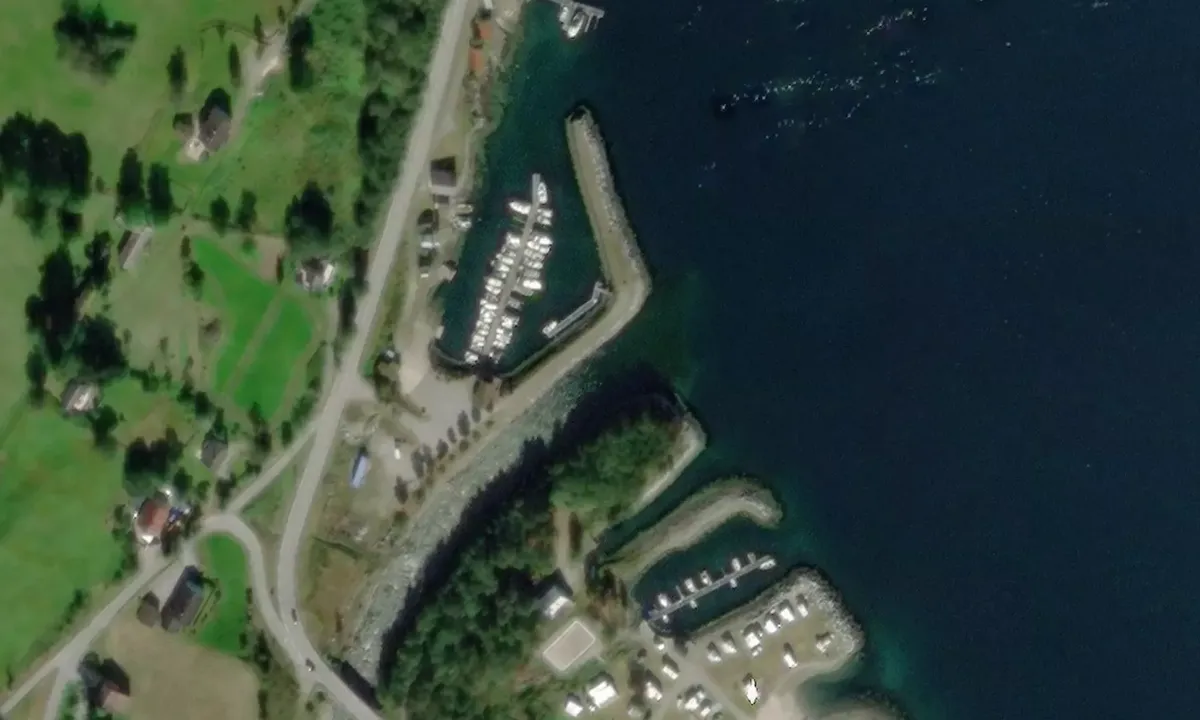 Satelite image of Måndalen Småbåtforening