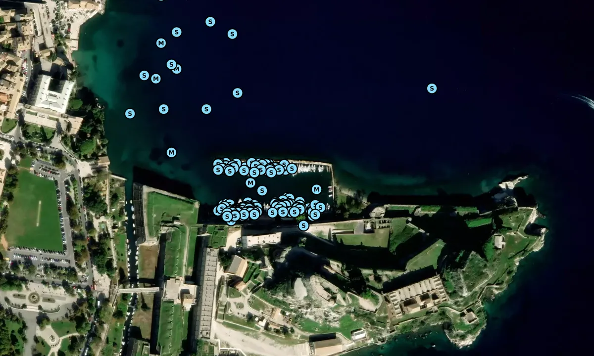 Satelite image of Mandráki marina