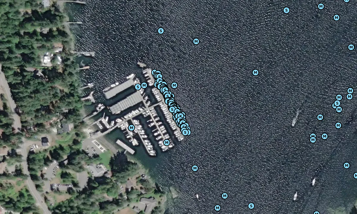 Satelite image of Maple Bay Yacht Club - Ladysmith
