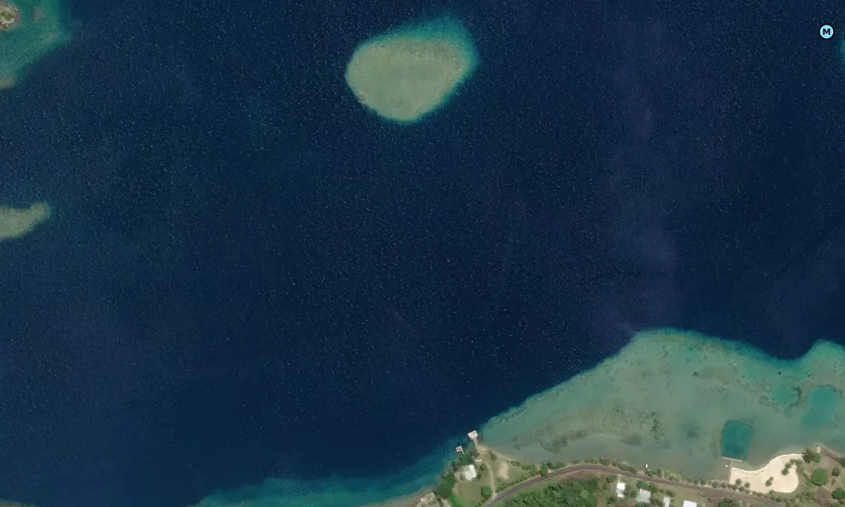 Satelite image of Marae Taputapuatea Moorings