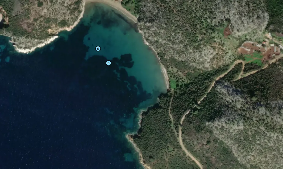 Satelite image of Marathias Beach Sud Est