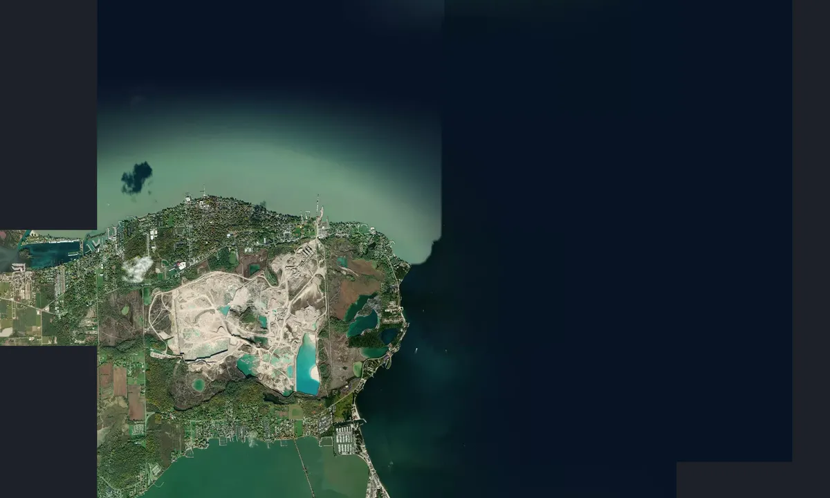 Flyfoto av Marblehead Lighthouse