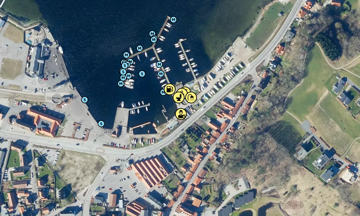 Satelite image of Mariager Lystbådehavn