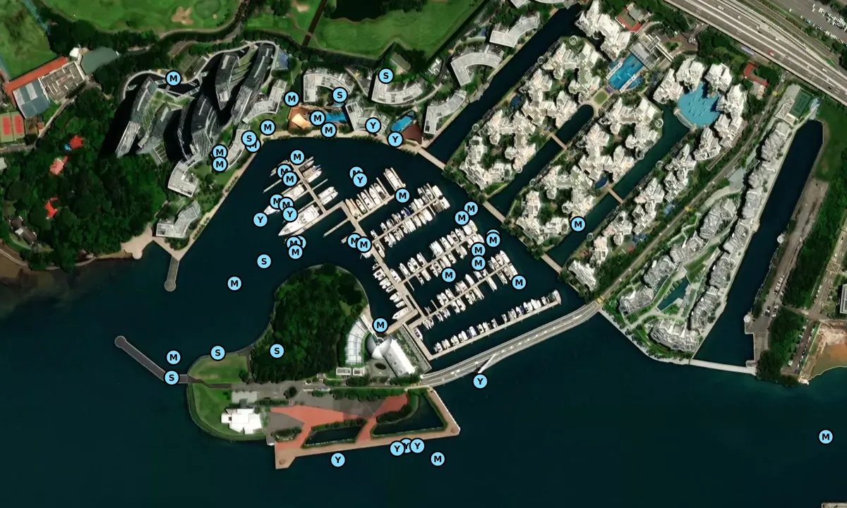 Satelite image of Marina at Keppel Bay