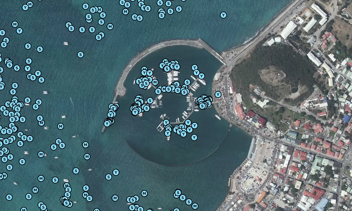 Satelite image of Marina Fort Louis - Marigot