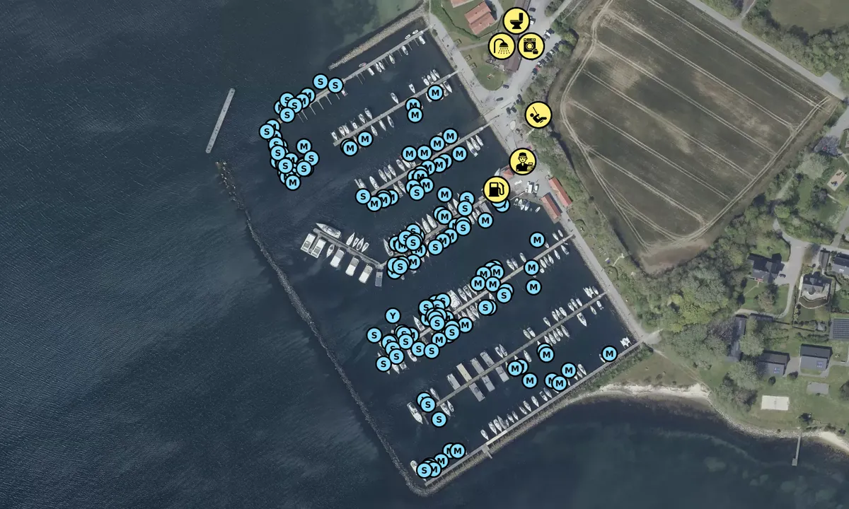 Satelite image of Marina Minde PS Lystbådehavn