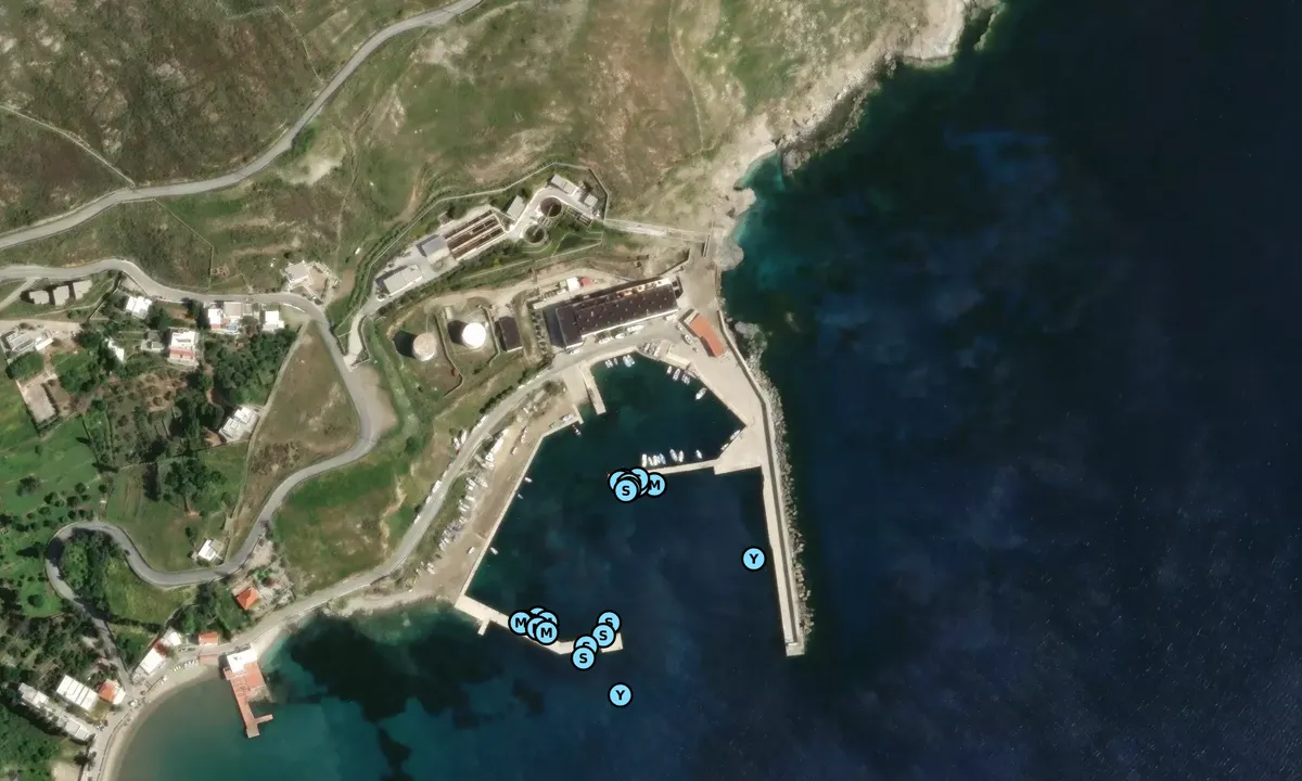 Satelite image of Marina of Andros, Chora