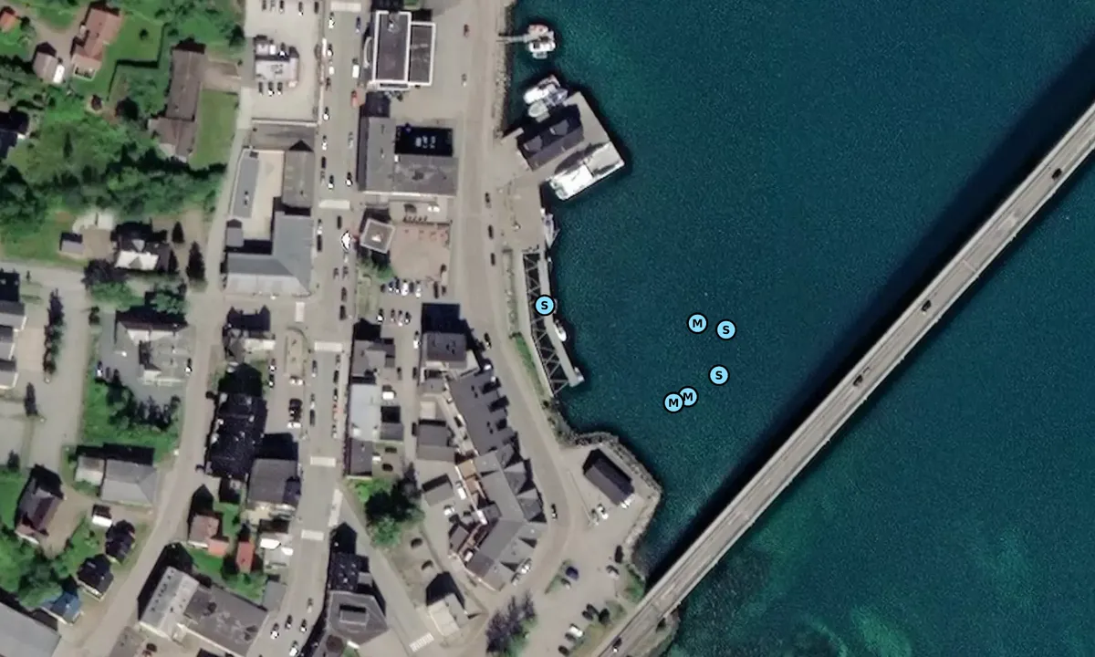 Satelite image of Markedsbrygga - Stokmarknes