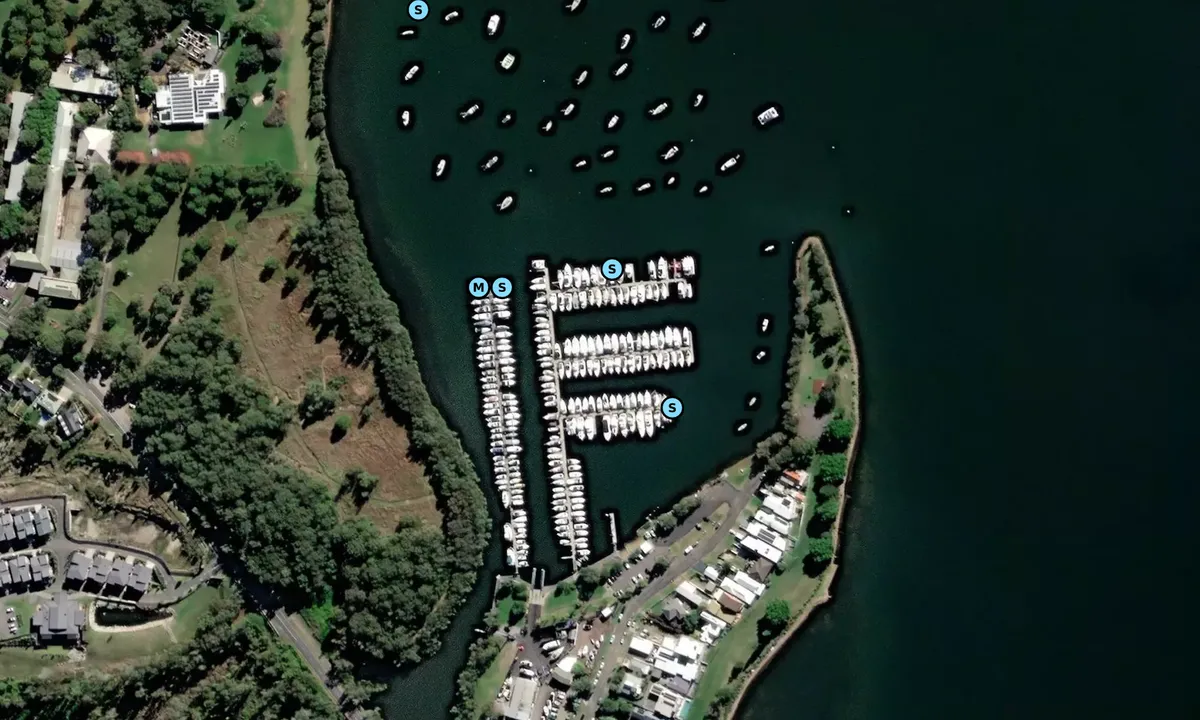 Satelite image of Marmong Point Marina - Lake Macquarie