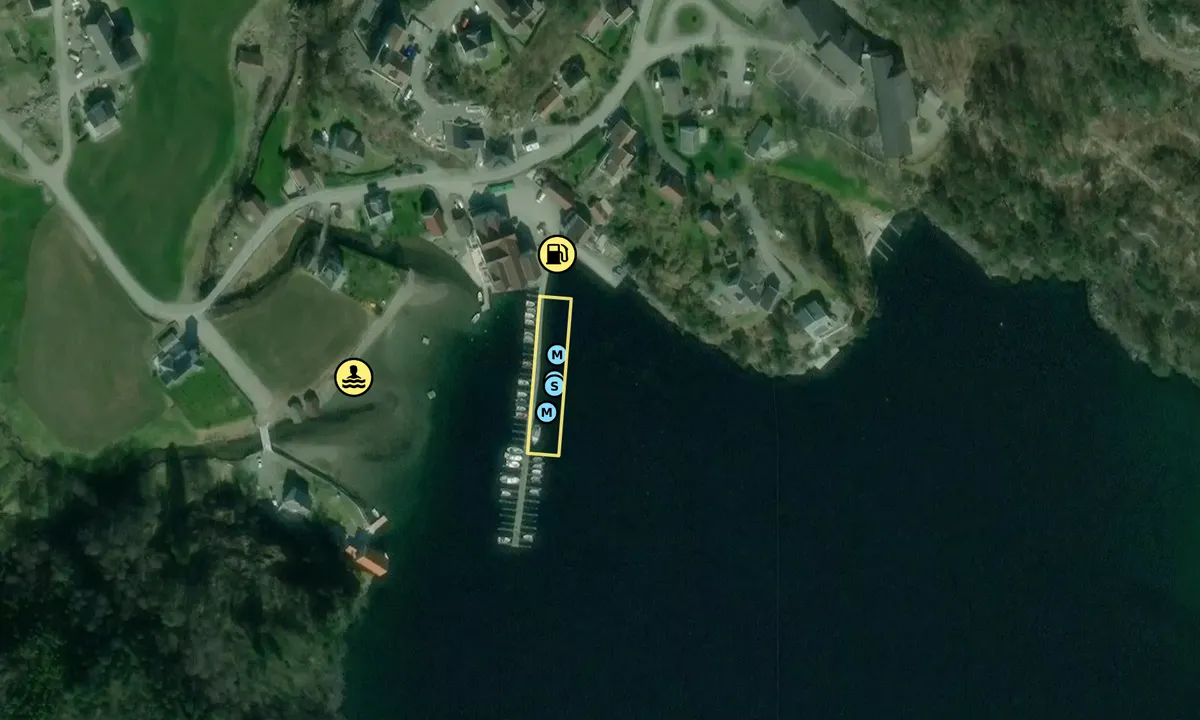 Satelite image of Marvik Gjestehavn