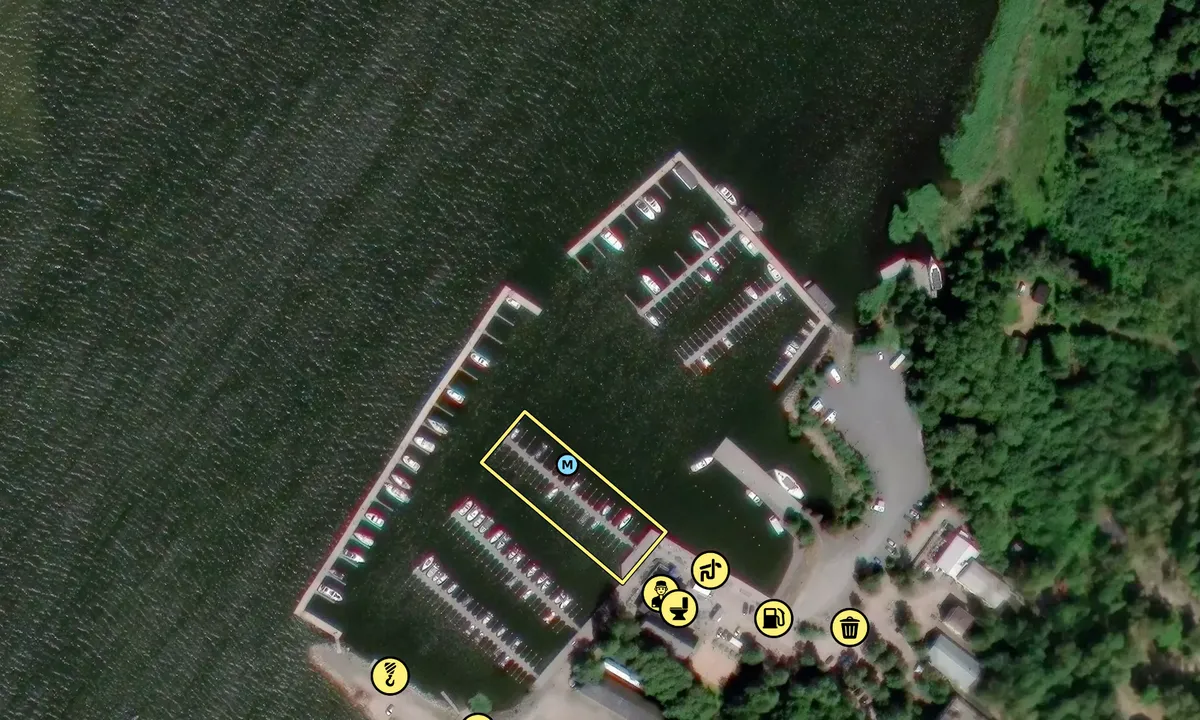 Satelite image of Mathildedal's guest harbor