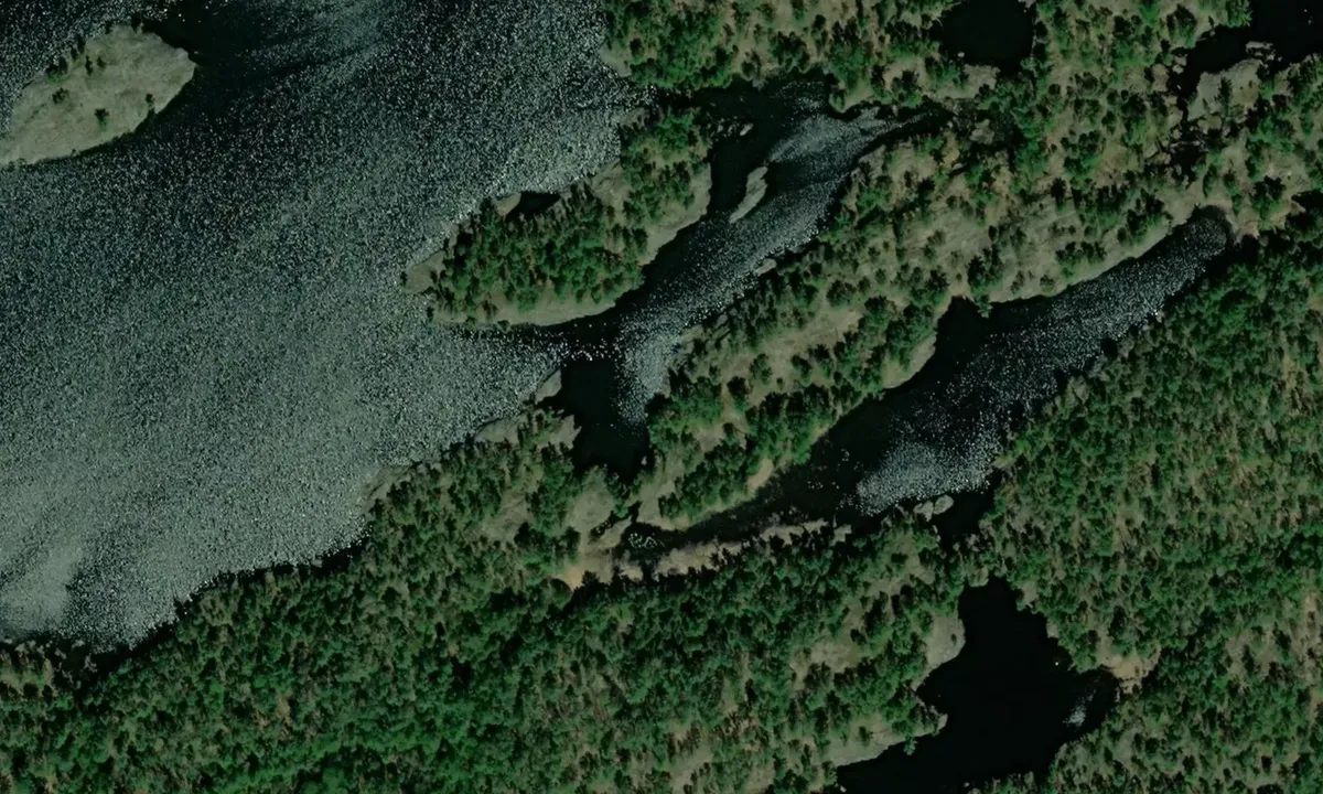 Satelite image of McGregor Bay - East Channel