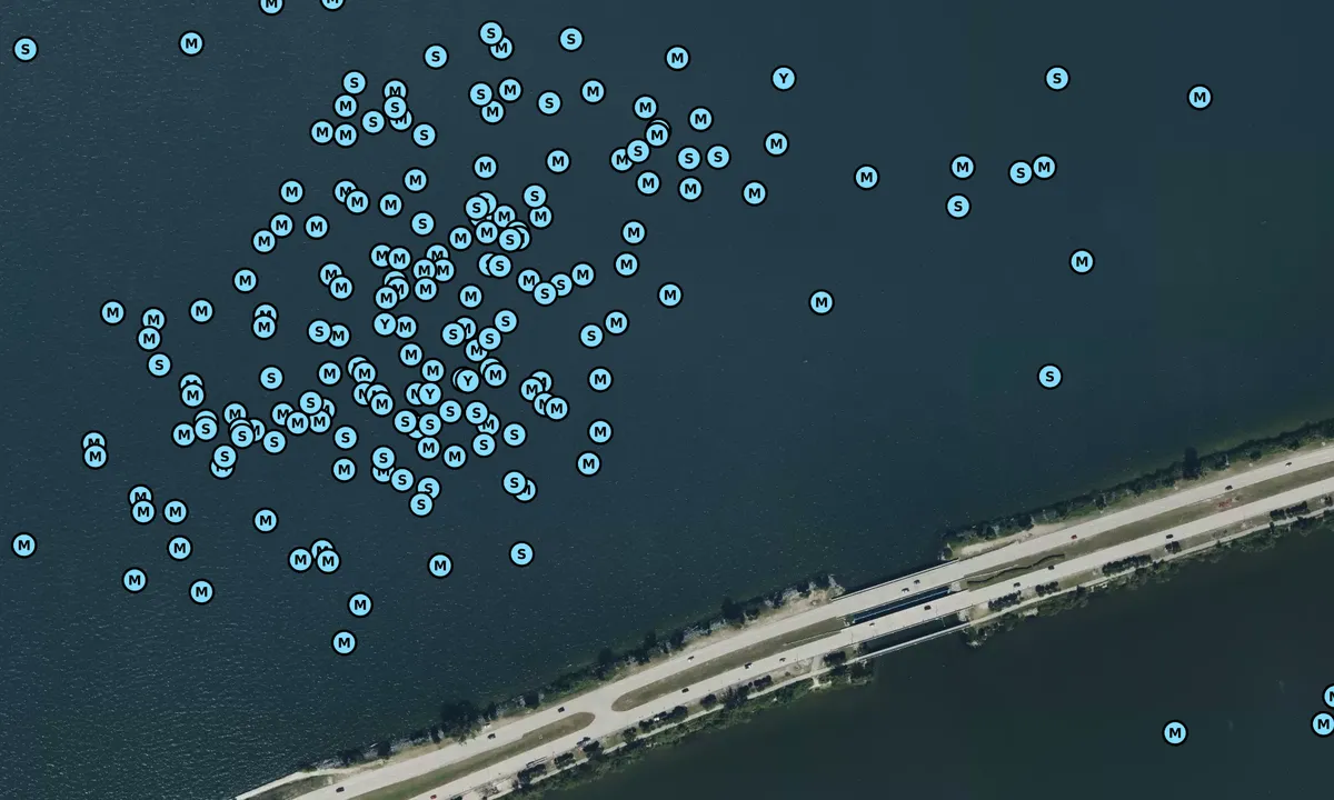Satelite image of Melbourne Causeway North