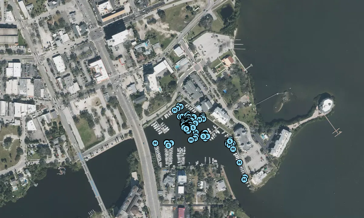 Satelite image of Melbourne Harbor Marina - Brevard