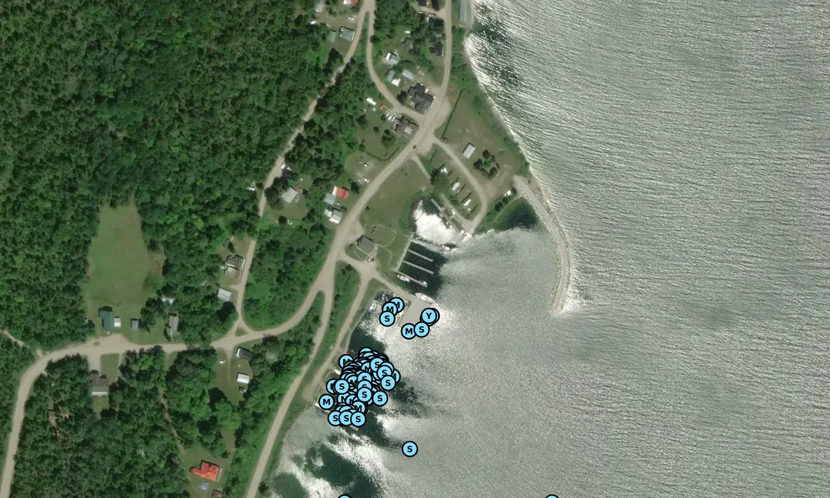 Satelite image of Meldrum Bay Marina - Manitoulin