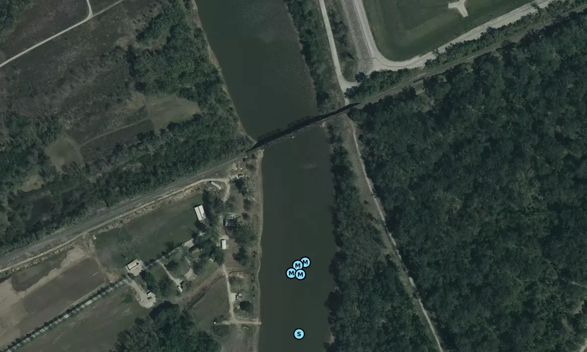 Satelite image of Meramec River