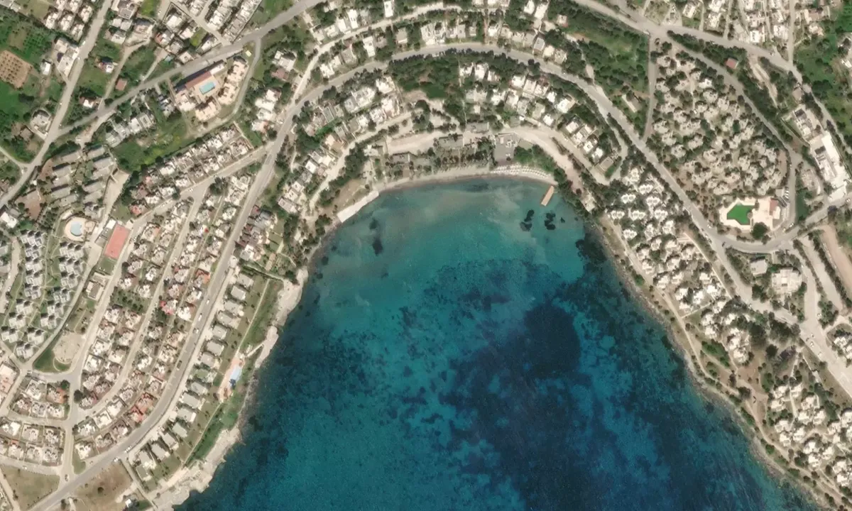 Satelite image of Meteor Beach