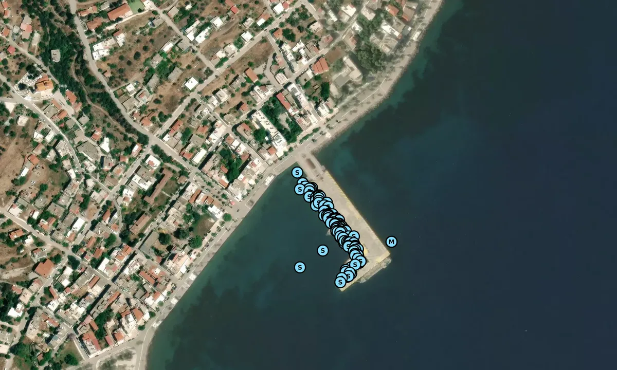 Satelite image of Methana Town Dock