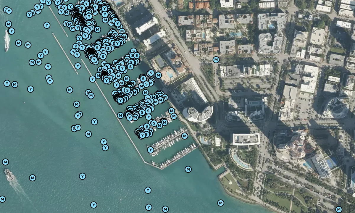 Satelite image of Miami Beach Marina