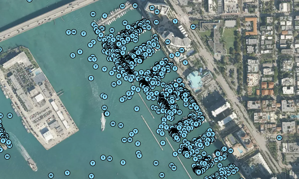 Satelite image of Miami Beach Marina - Miami-Dade