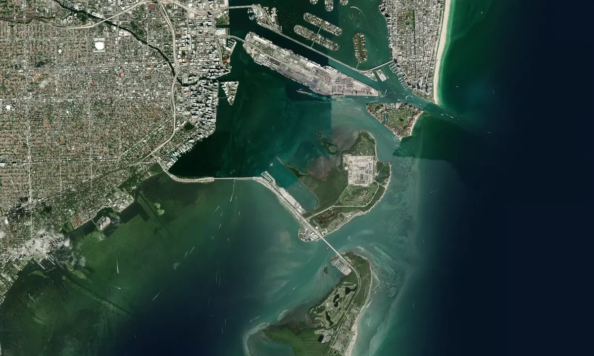 Flyfoto av Miami Marine Stadium