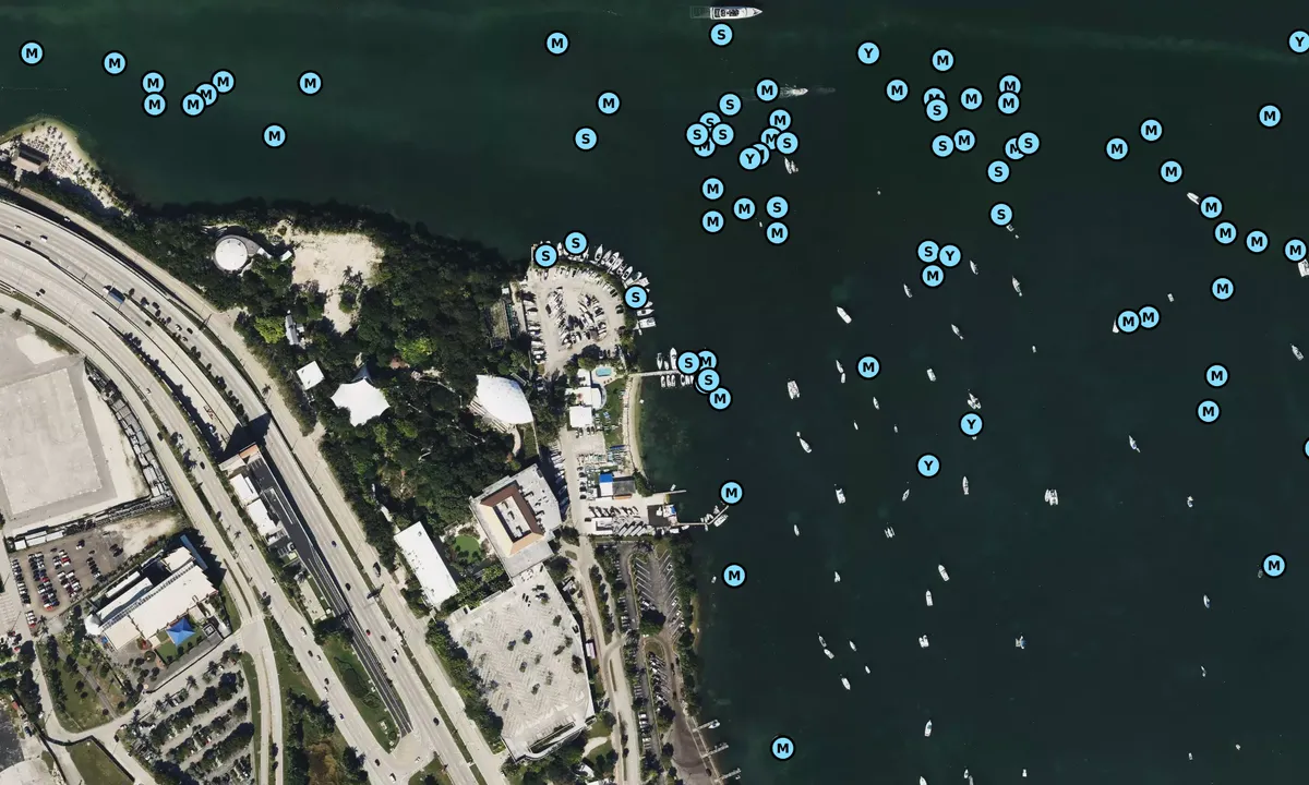 Satelite image of Miami Yacht Club