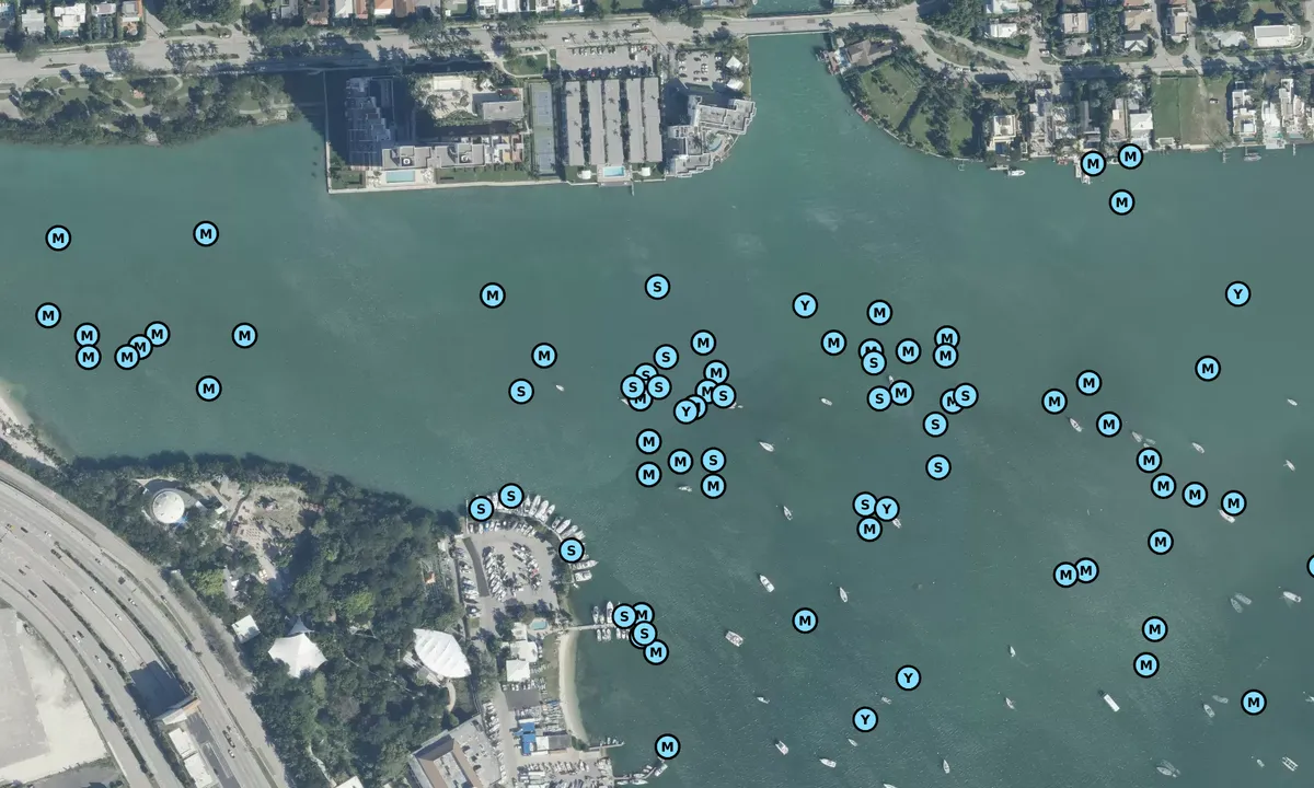 Satelite image of Miami YC Area