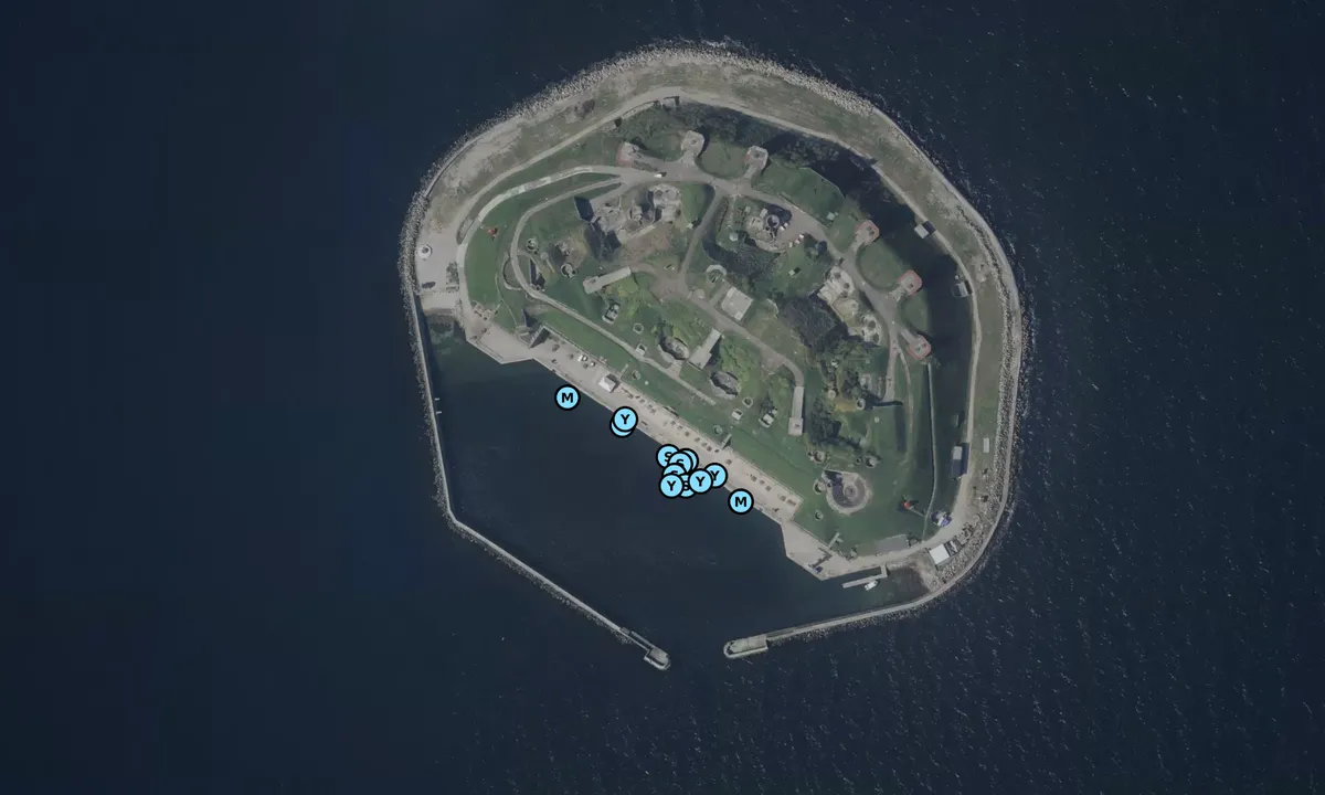 Satelite image of Middelgrundsfortet
